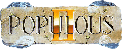 Populous II logo for Amiga